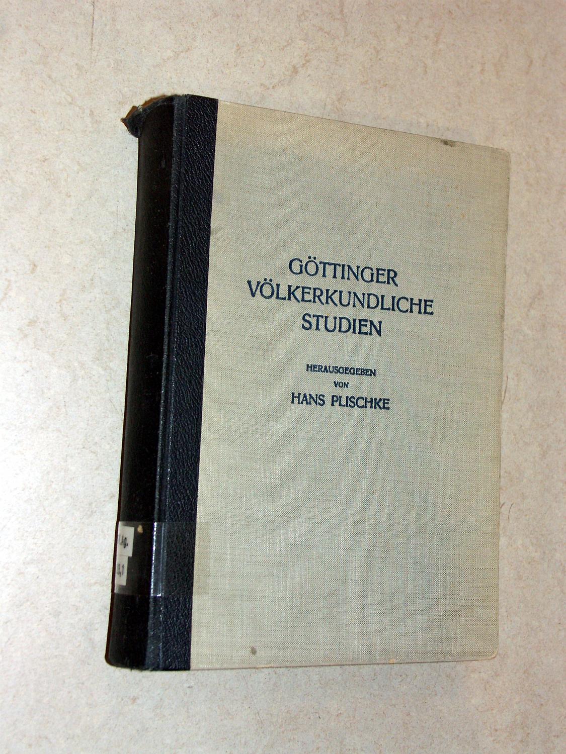 zz-plis39,s.000 göttinger völkerkundliche studien,hans plischke,1939